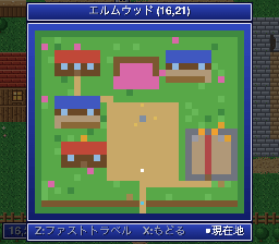 クエストマーカー付きのマップ画面